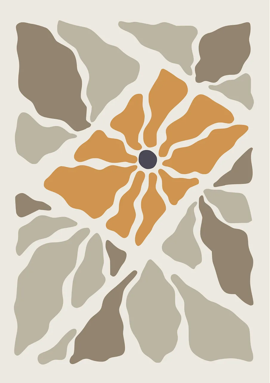 Abstract Floral: Modern Nature's Minimalist Bloom