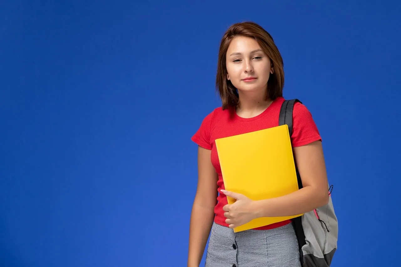 Vibrant Student Ready for Education's Journey