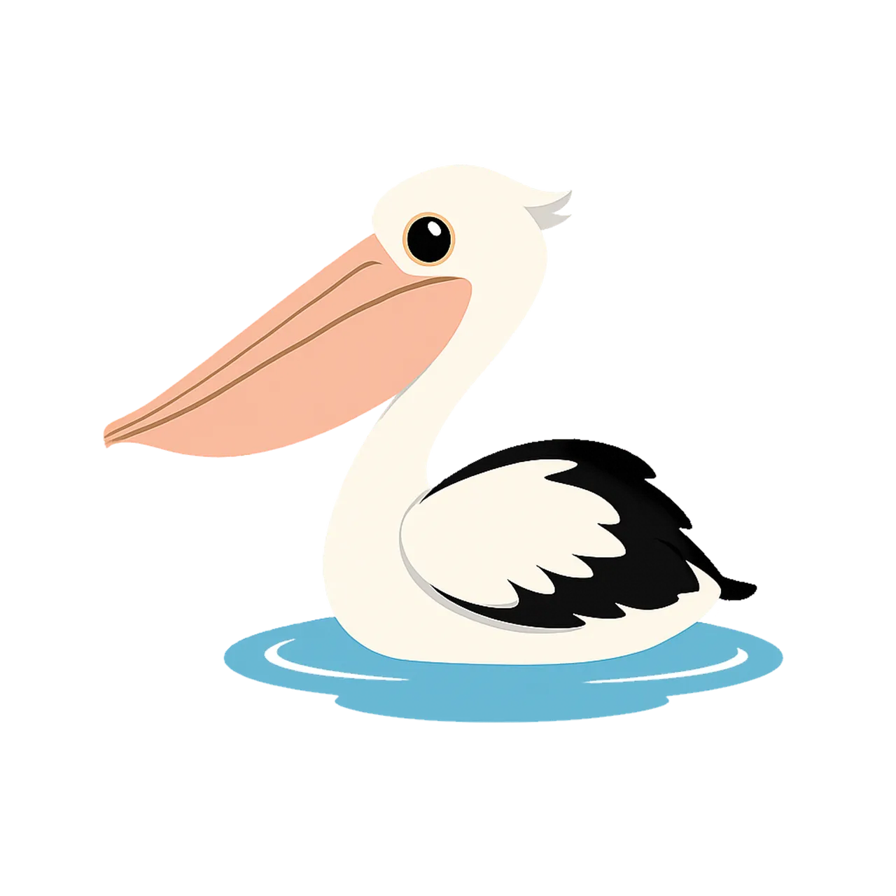 Serene Australian Pelican: Peaceful Waterbird Illustration