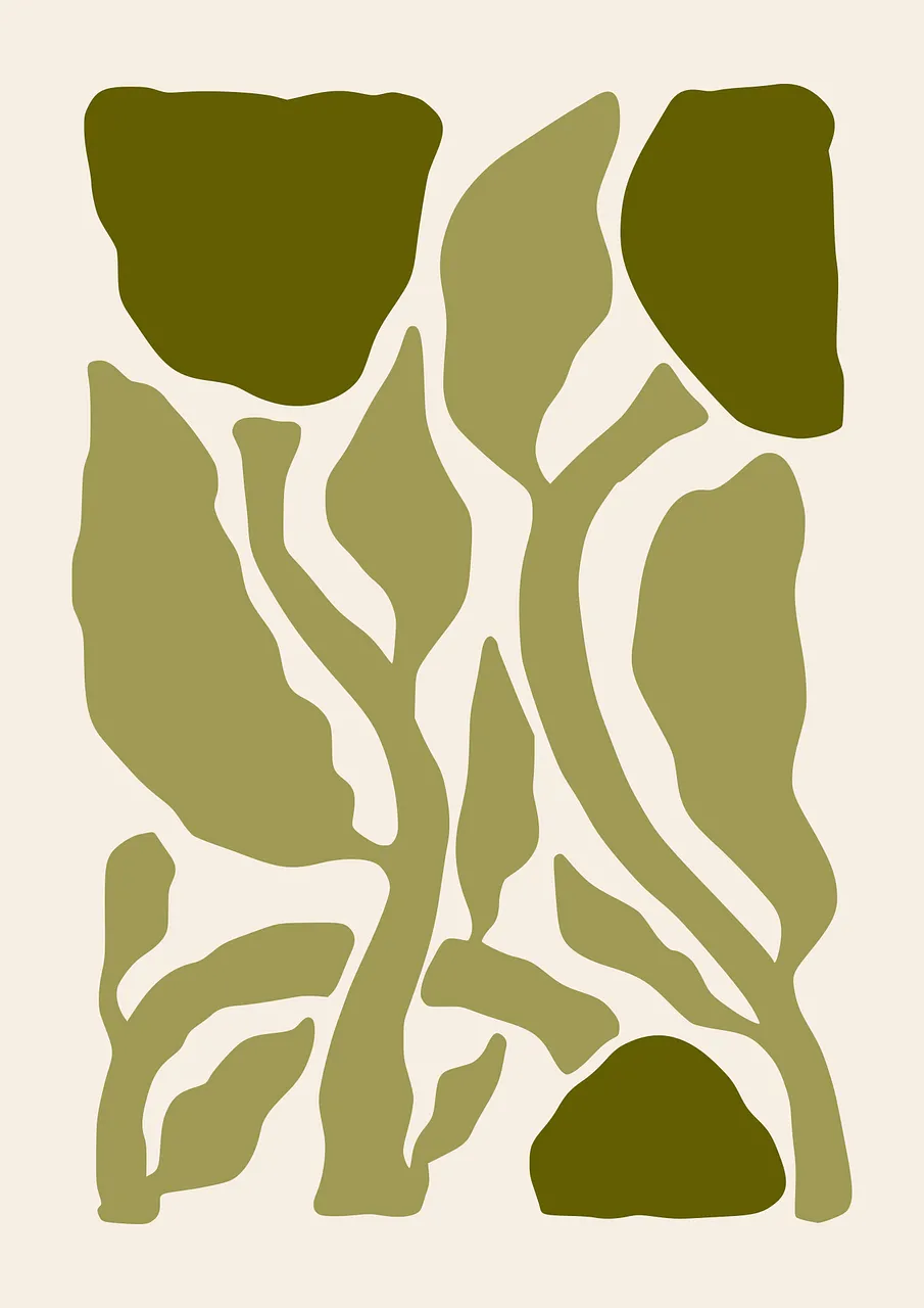 Stunning Abstract Botanical Art Print for Modern Decor