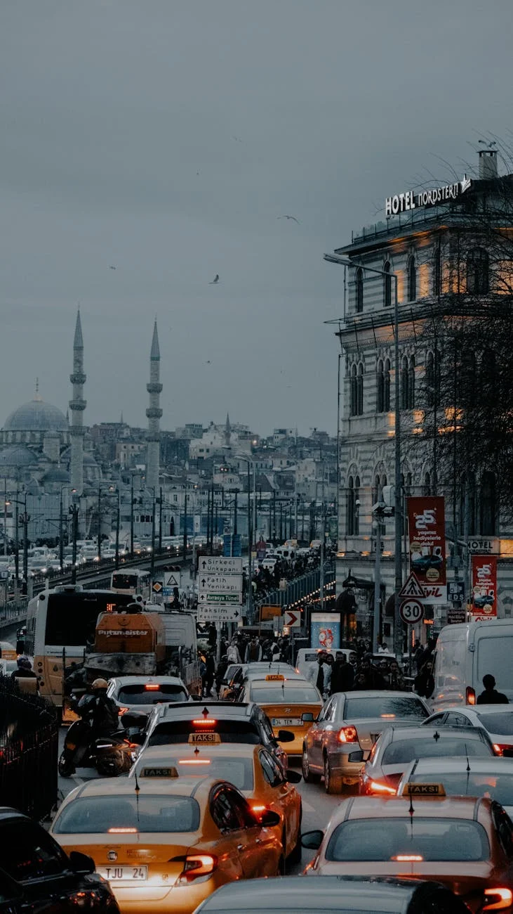 Bustling Cityscape: Istanbul's Vibrant Street Life