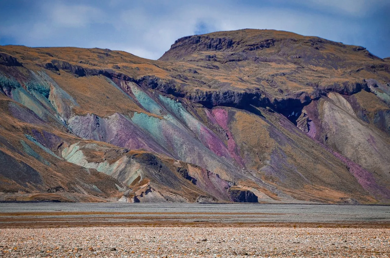 Vibrant Mineral Stains Adorn Unique Geological Wonders