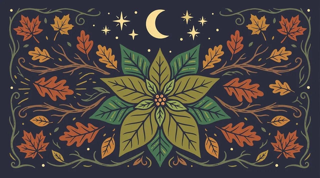 Enchanting Autumn Night: Whimsical Forest Bloom