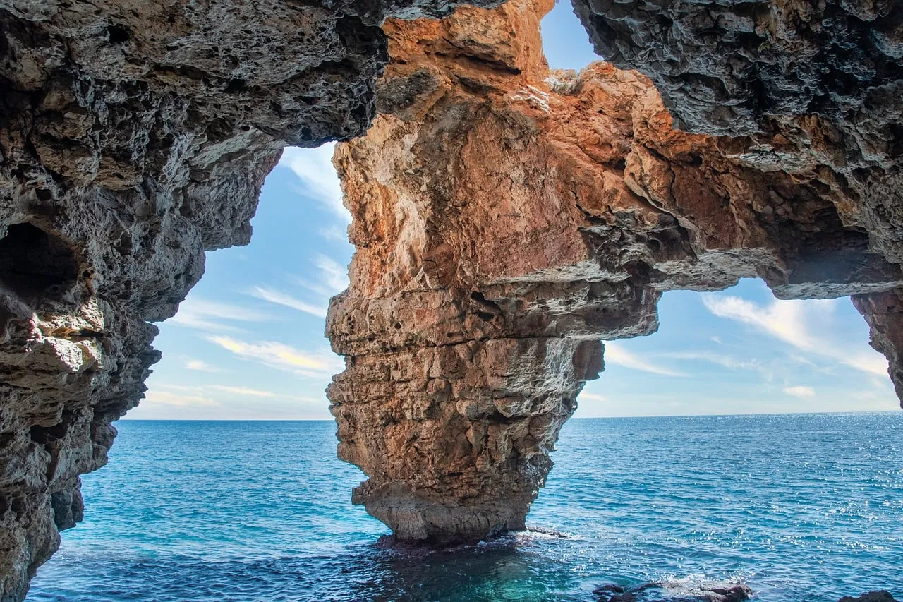 Dramatic Sea Cave Archway in Alicante, Spain