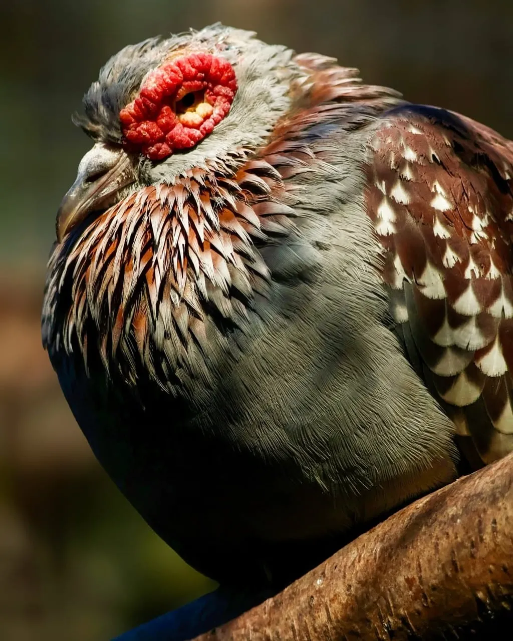 Stunning Close-Up: Intricate Feather Detail of a Serene Bird