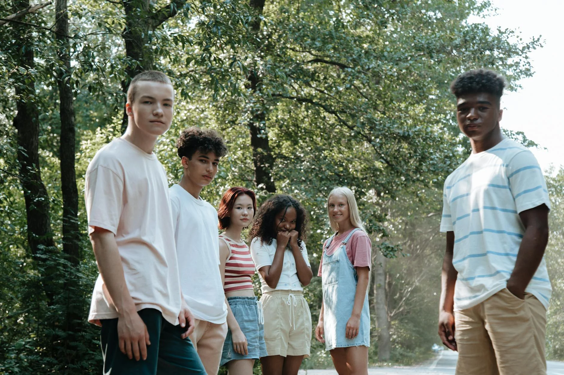 Diverse Youth Gathered: A Moment of Connection