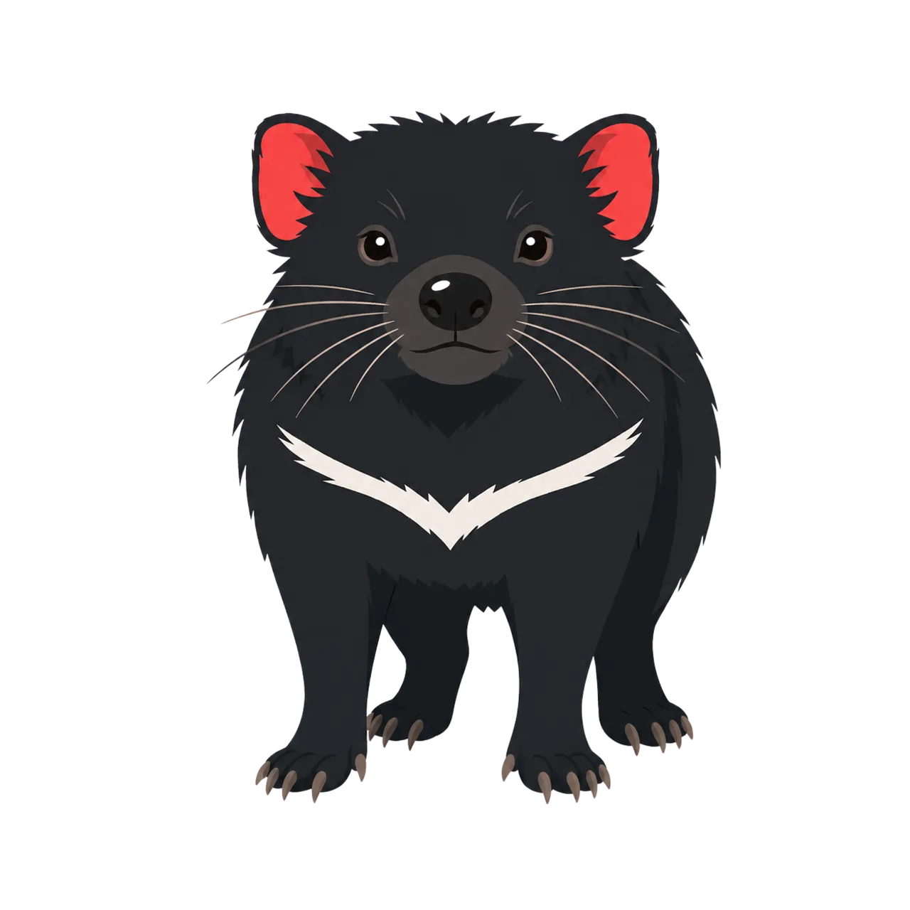 Charming Tasmanian Devil: Cute Cartoon Mascot Illustration