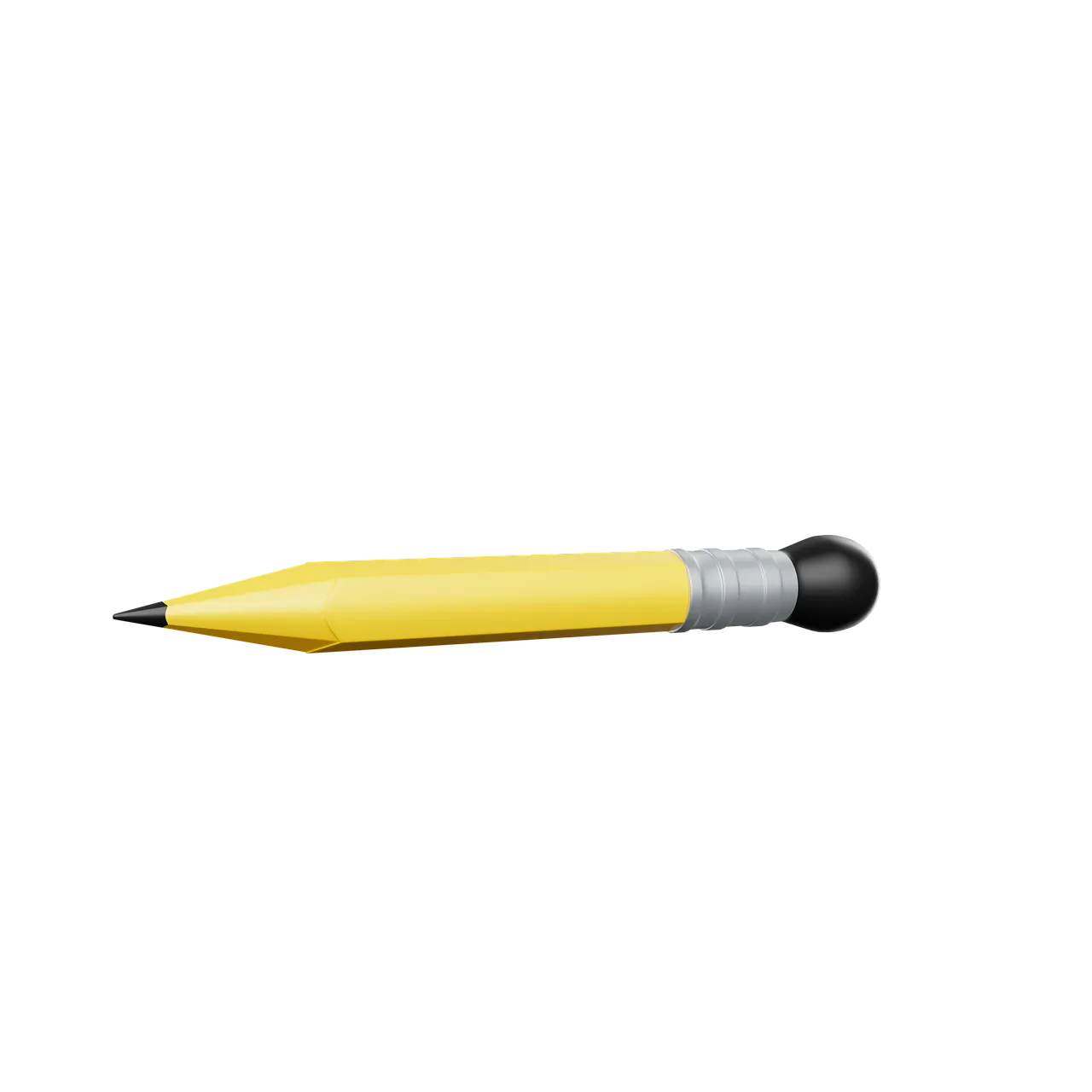 Vibrant Yellow Pencil: Essential Office & School Tool
