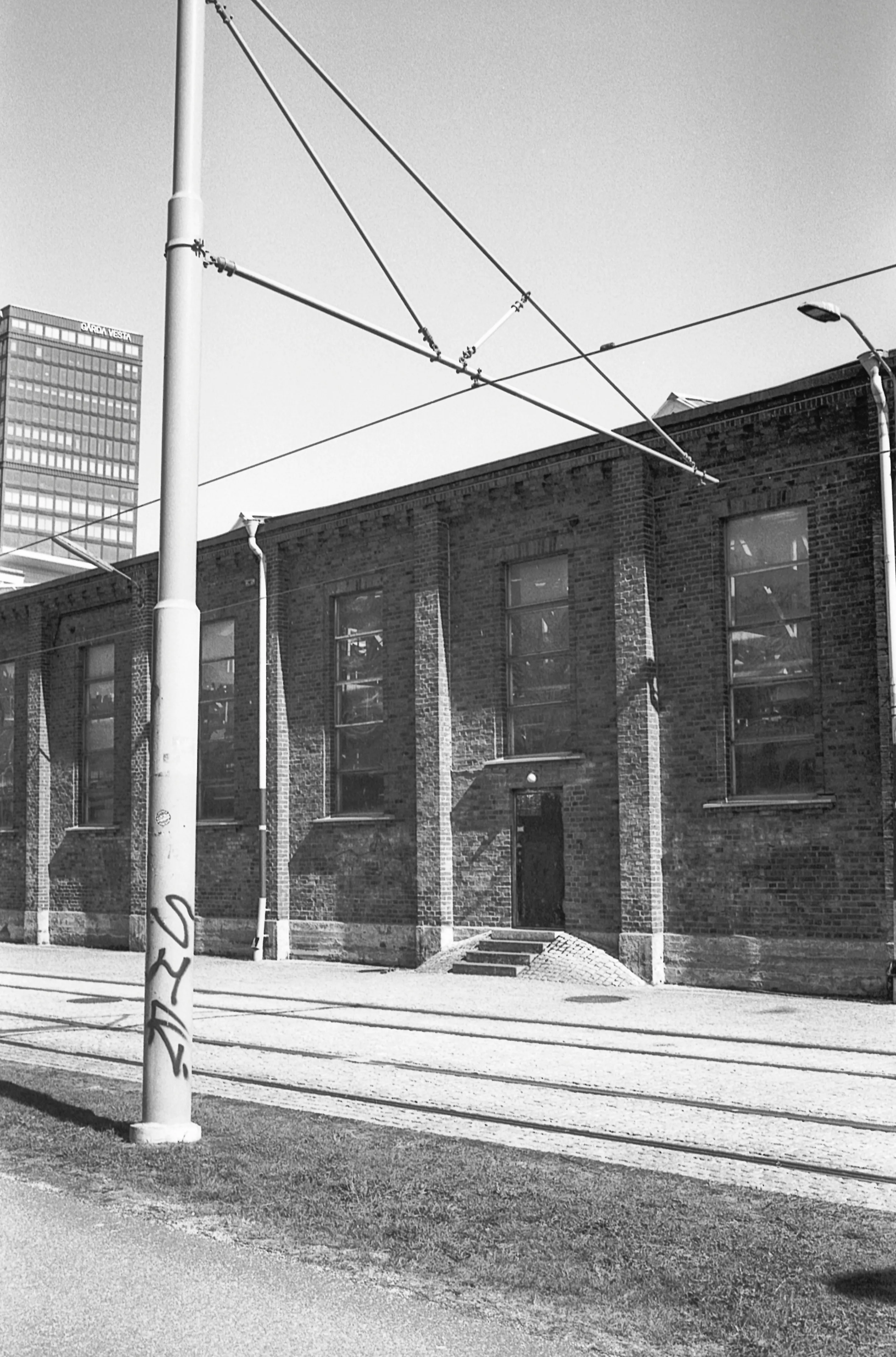 Gritty Urban Charm: Timeless Brickwork and Tram Tracks
