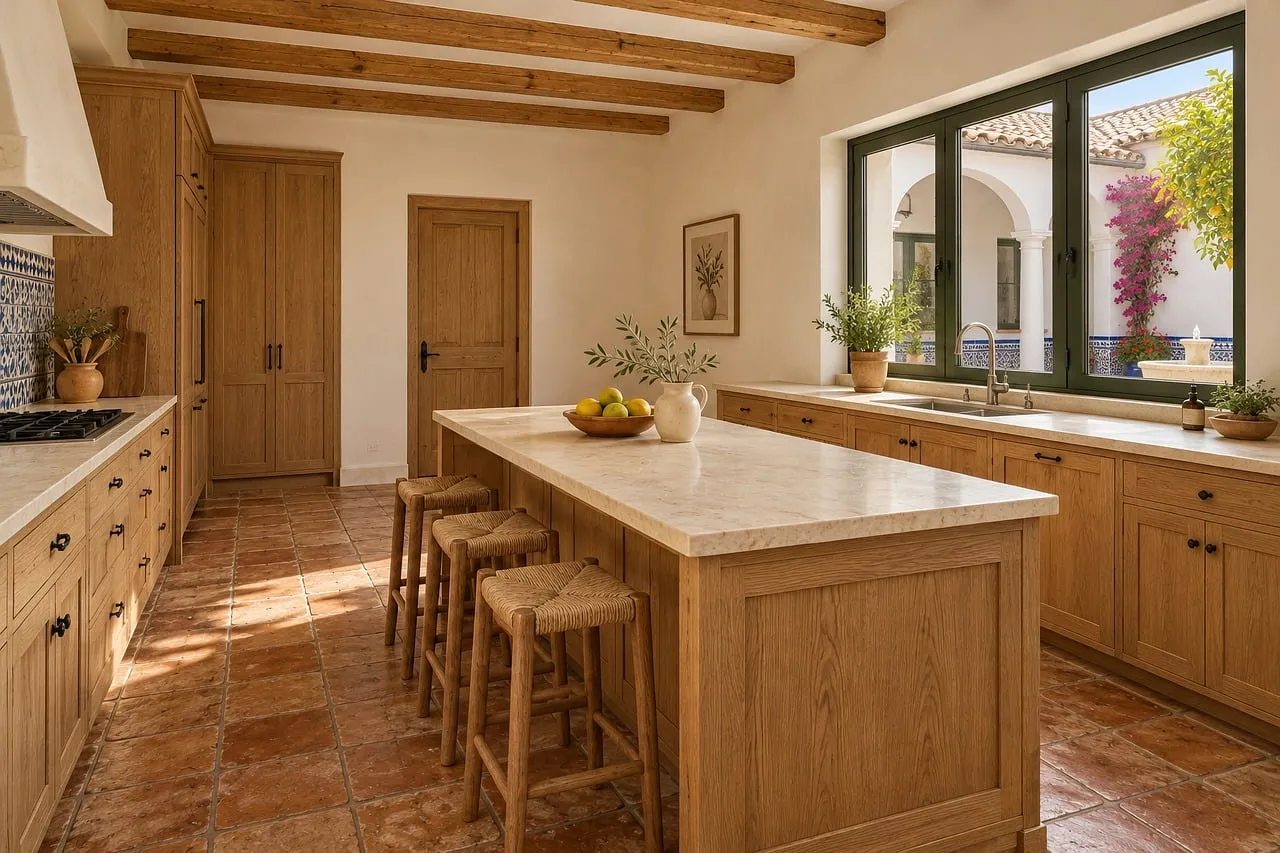 Sun-Drenched Andalusian Kitchen: Rustic Charm Meets Modern Elegance