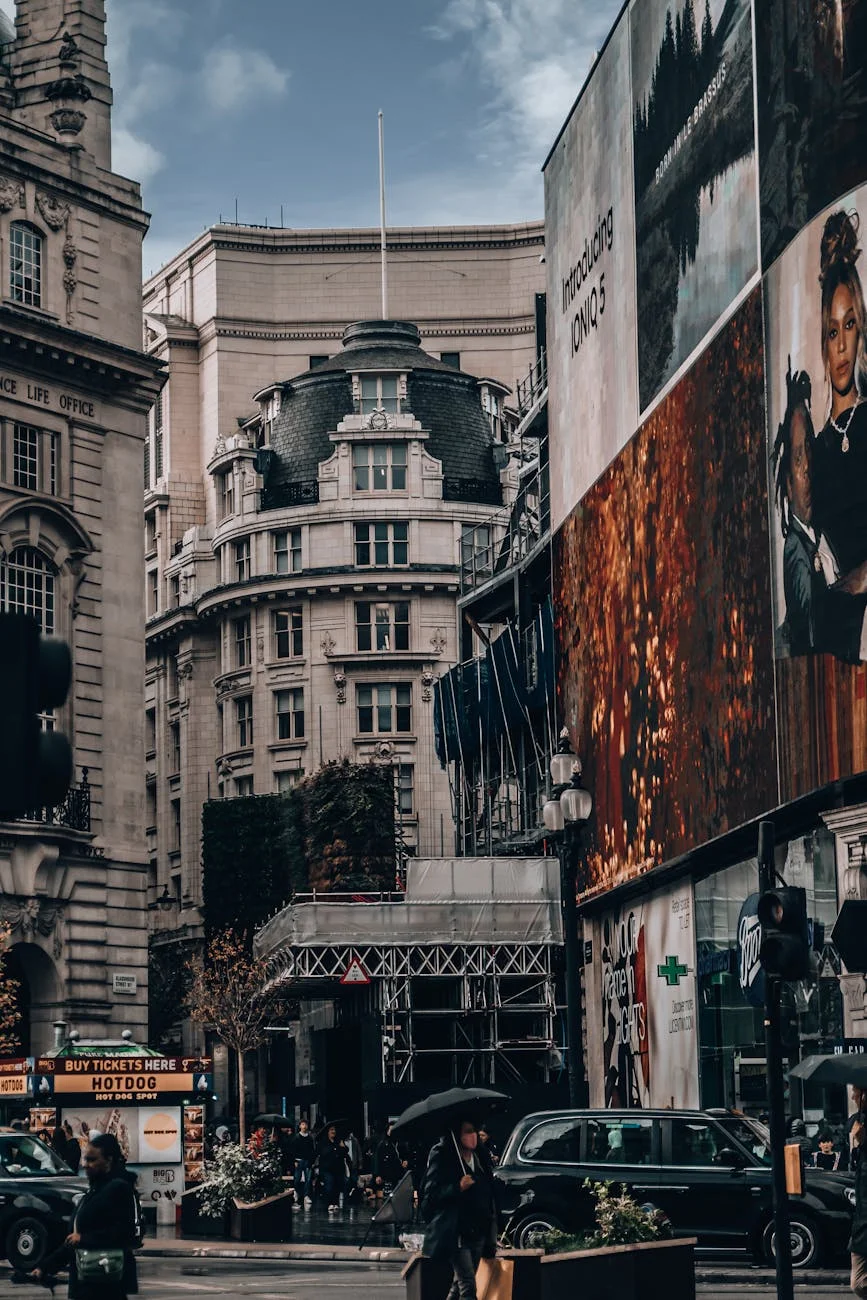 Vibrant London Street: Urban Life & Historic Architecture