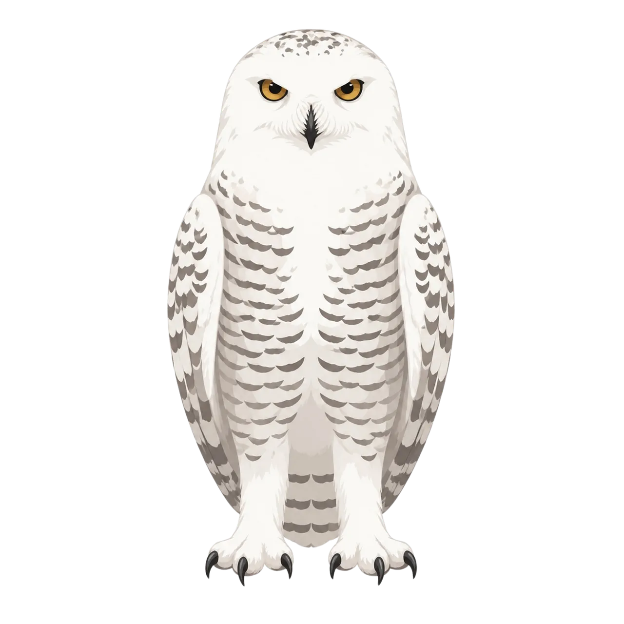Majestic Snowy Owl Illustration: Arctic Predator Portrait