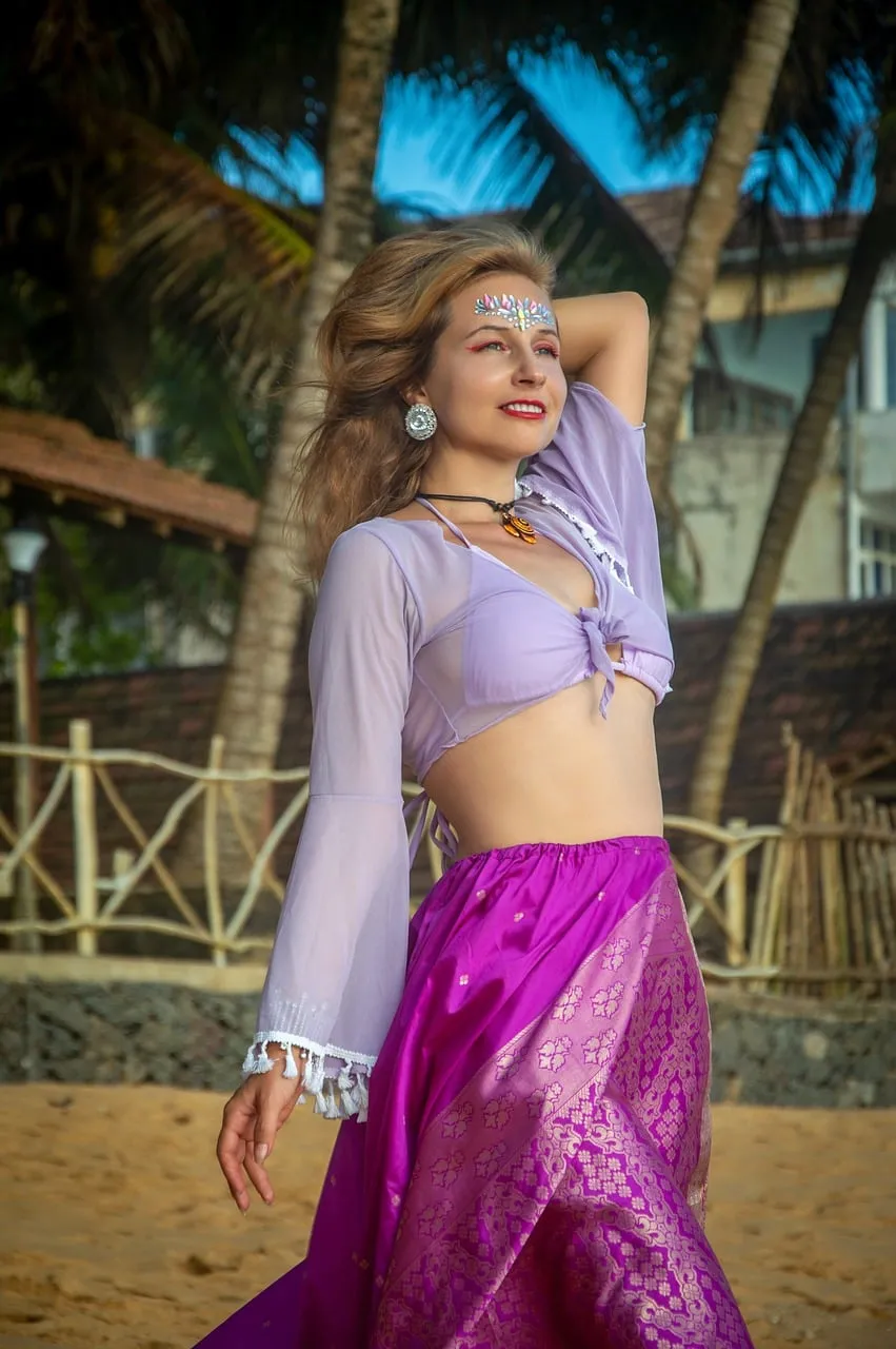 Exotic Beach Goddess: Vibrant Fashion & Serene Tropical Escape