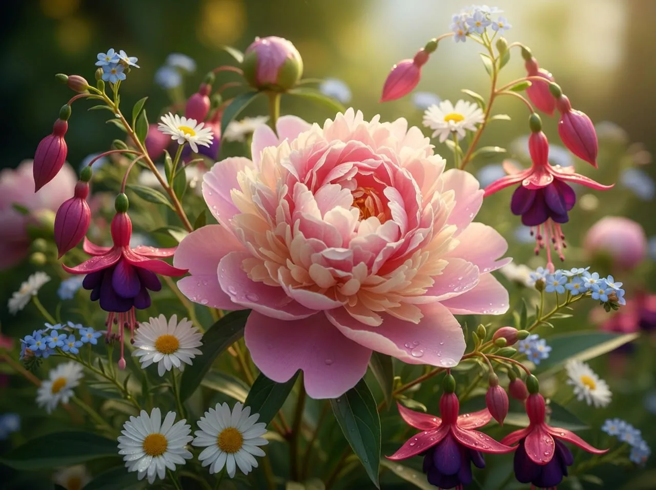 Vibrant Peony Garden: A Symphony of Spring Blooms