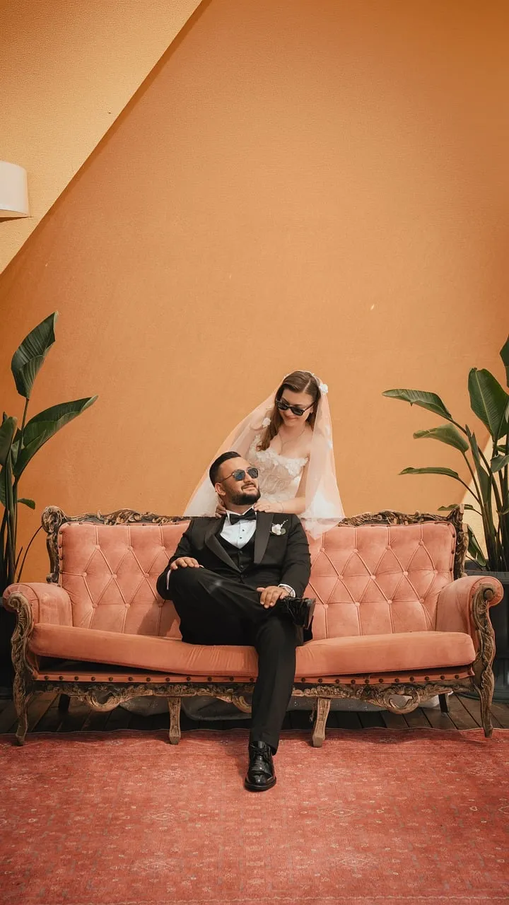 Chic Nuptials: Retro Elegance of a Wedding Couple