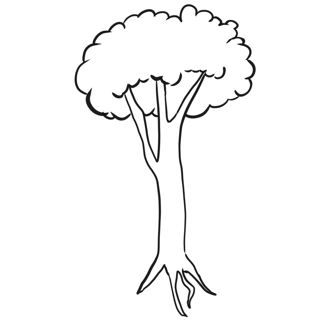 Minimalist Tree Silhouette: Nature's Iconic Outline