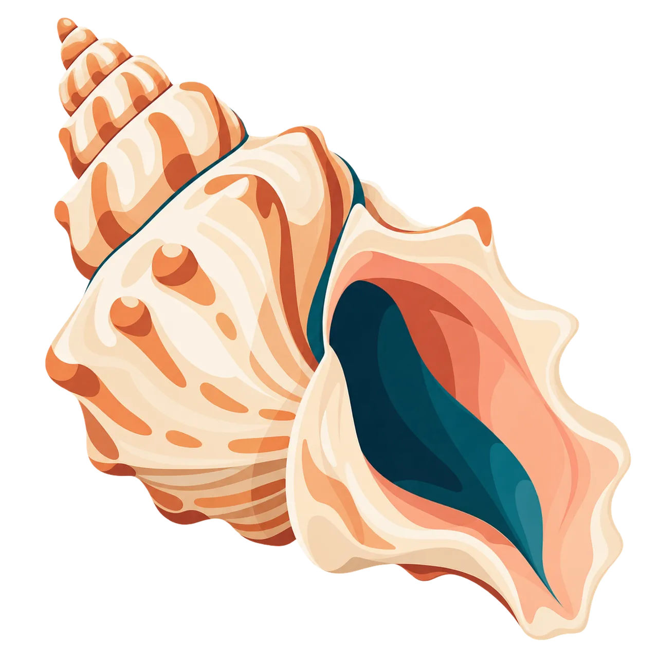 Stunning Tropical Conch: Ocean's Artful Whisper