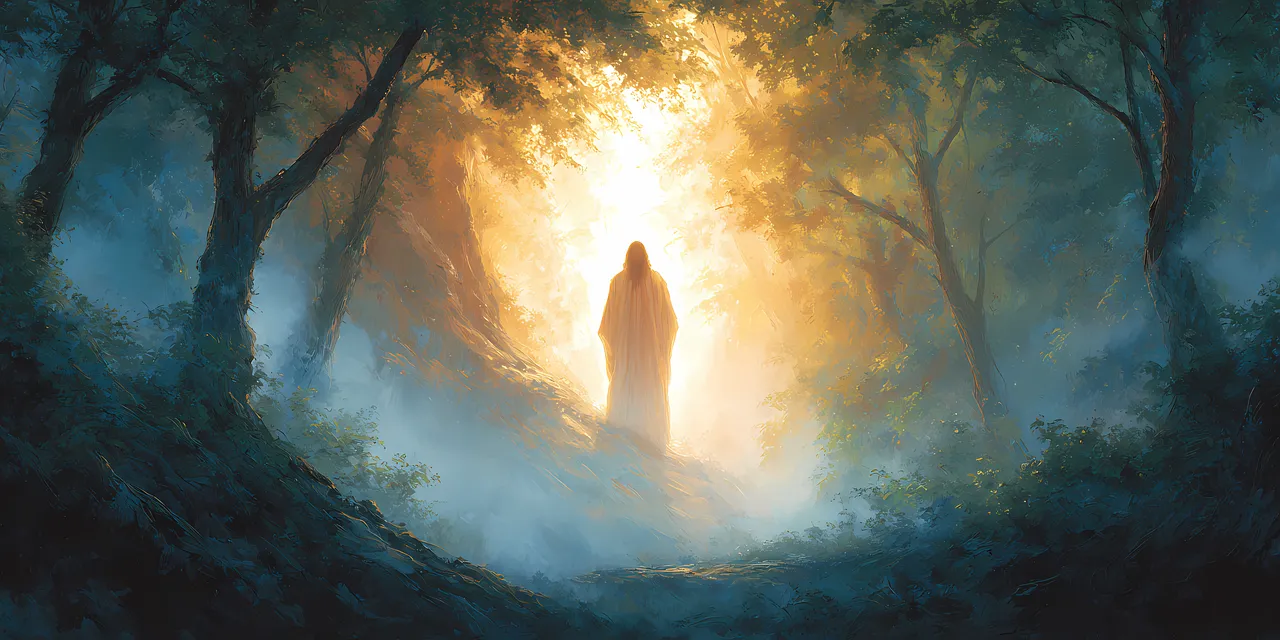 Divine Light in Forest Solitude: A Vision of Grace