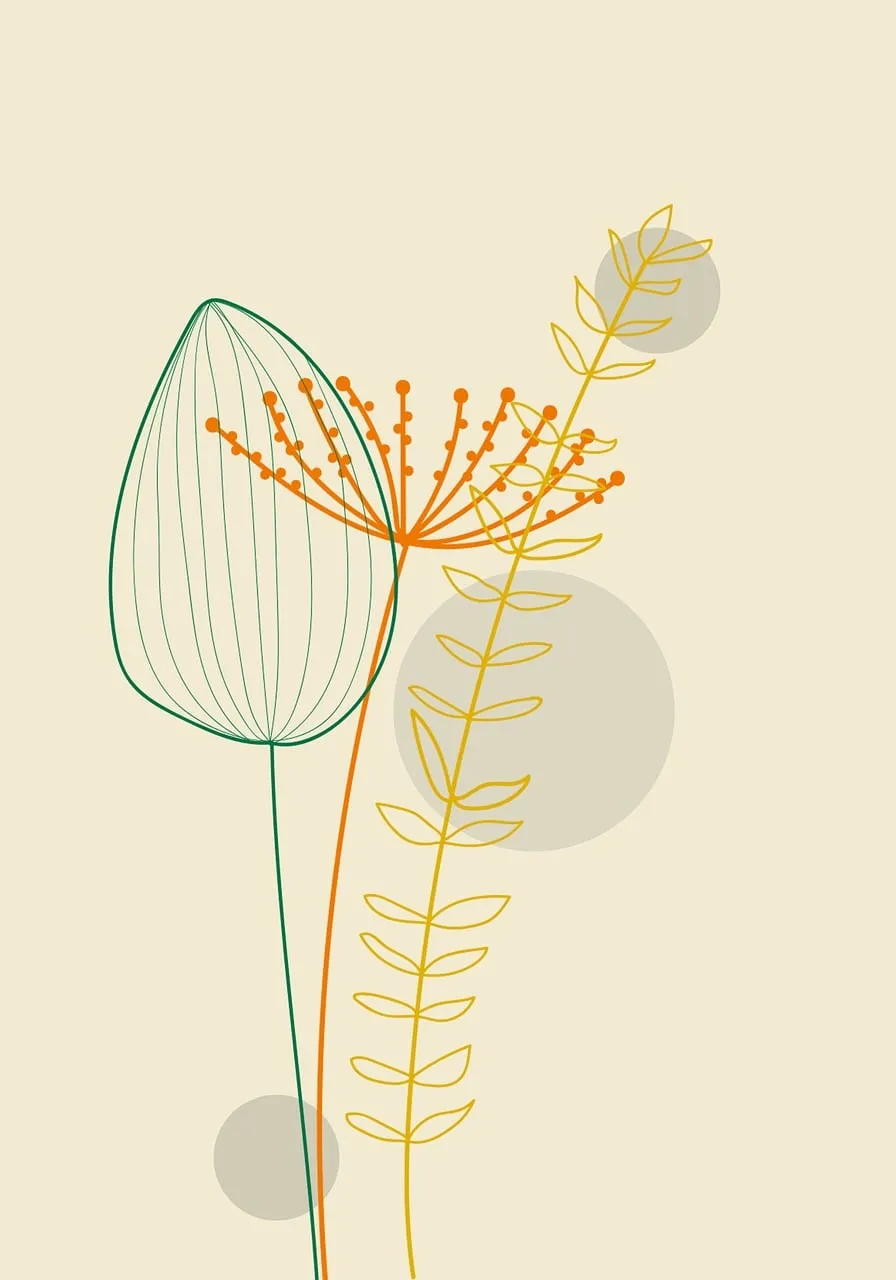 Minimalist Botanical Elegance: Boho Floral Outline Art