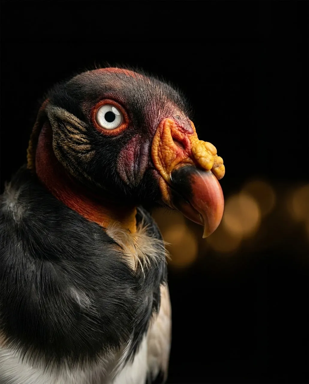 Majestic King Vulture: Striking Portrait of Tropical Grandeur