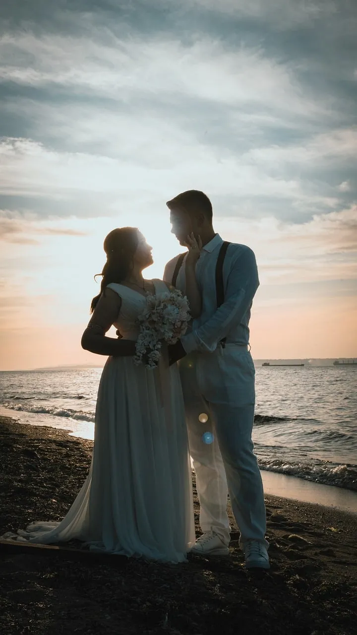 Romantic Sunset Beach Wedding: A Couple's Love Story