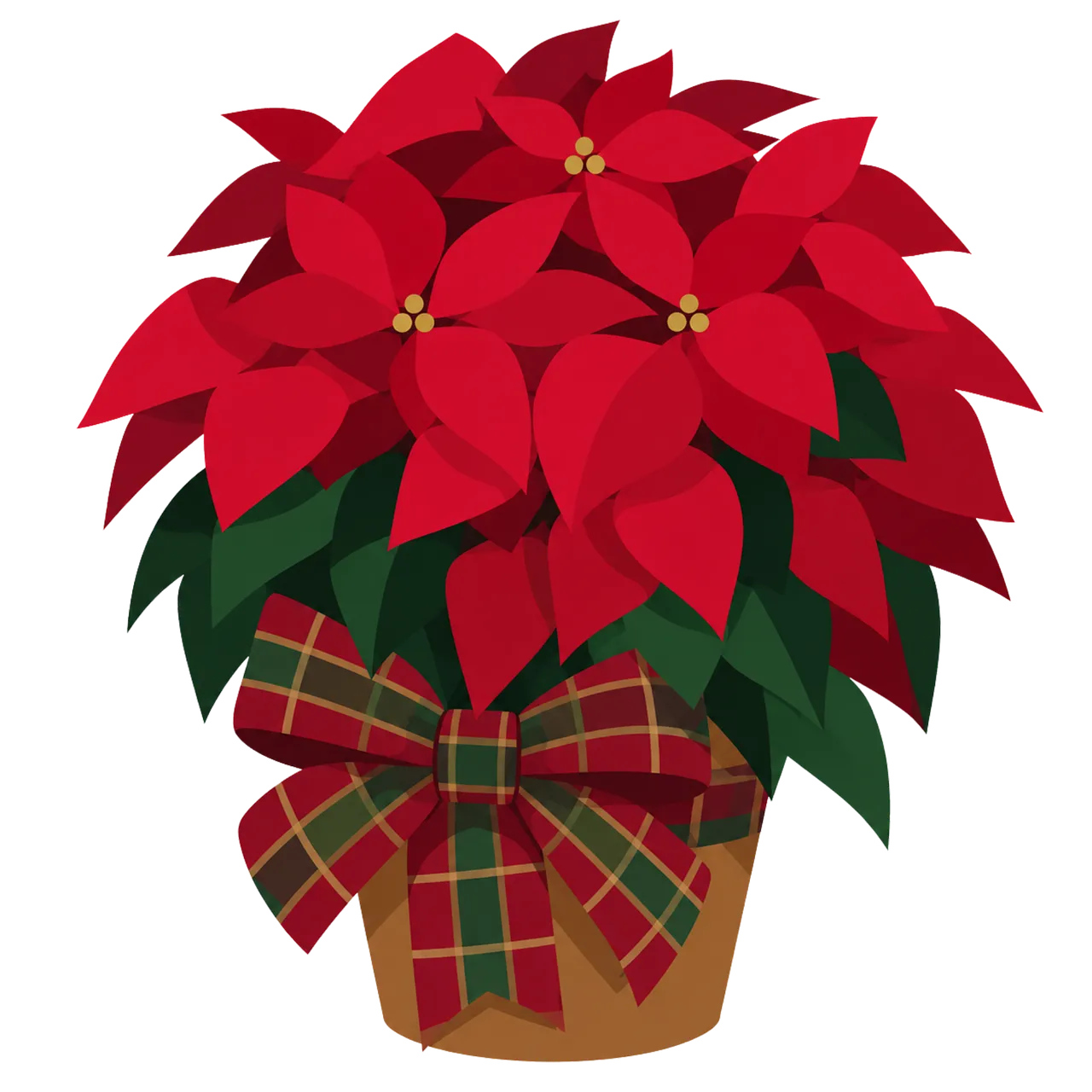 Vibrant Poinsettia: Festive Red & Green Holiday Decoration