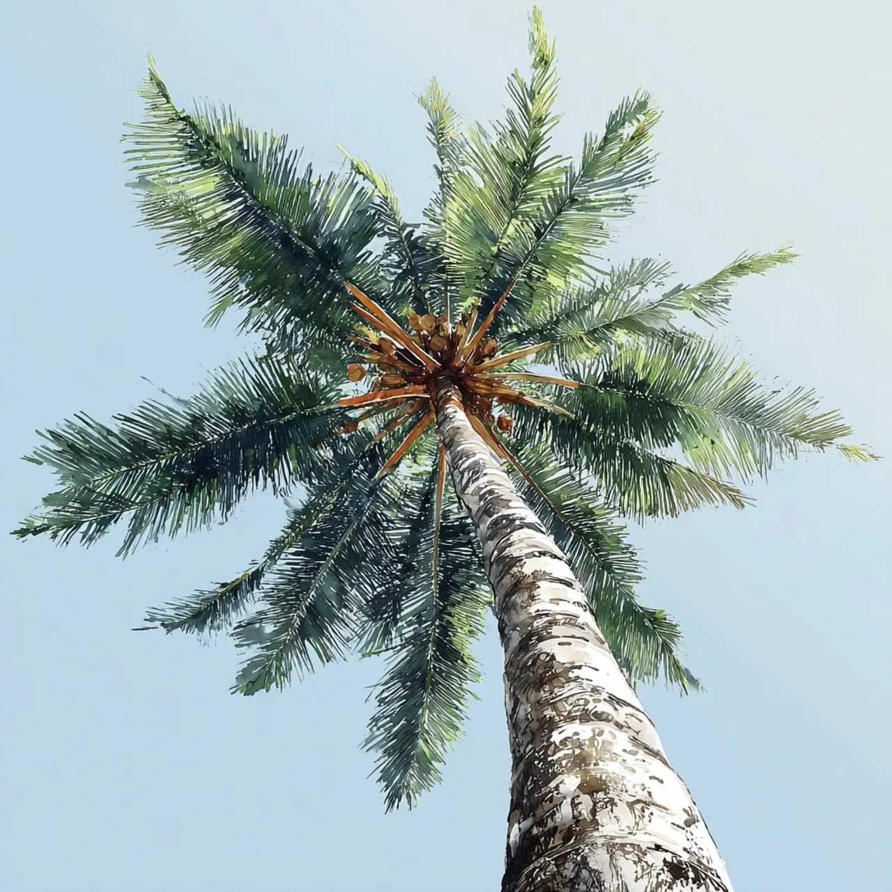 Stunning Tropical Palm: Vertical Island Bliss
