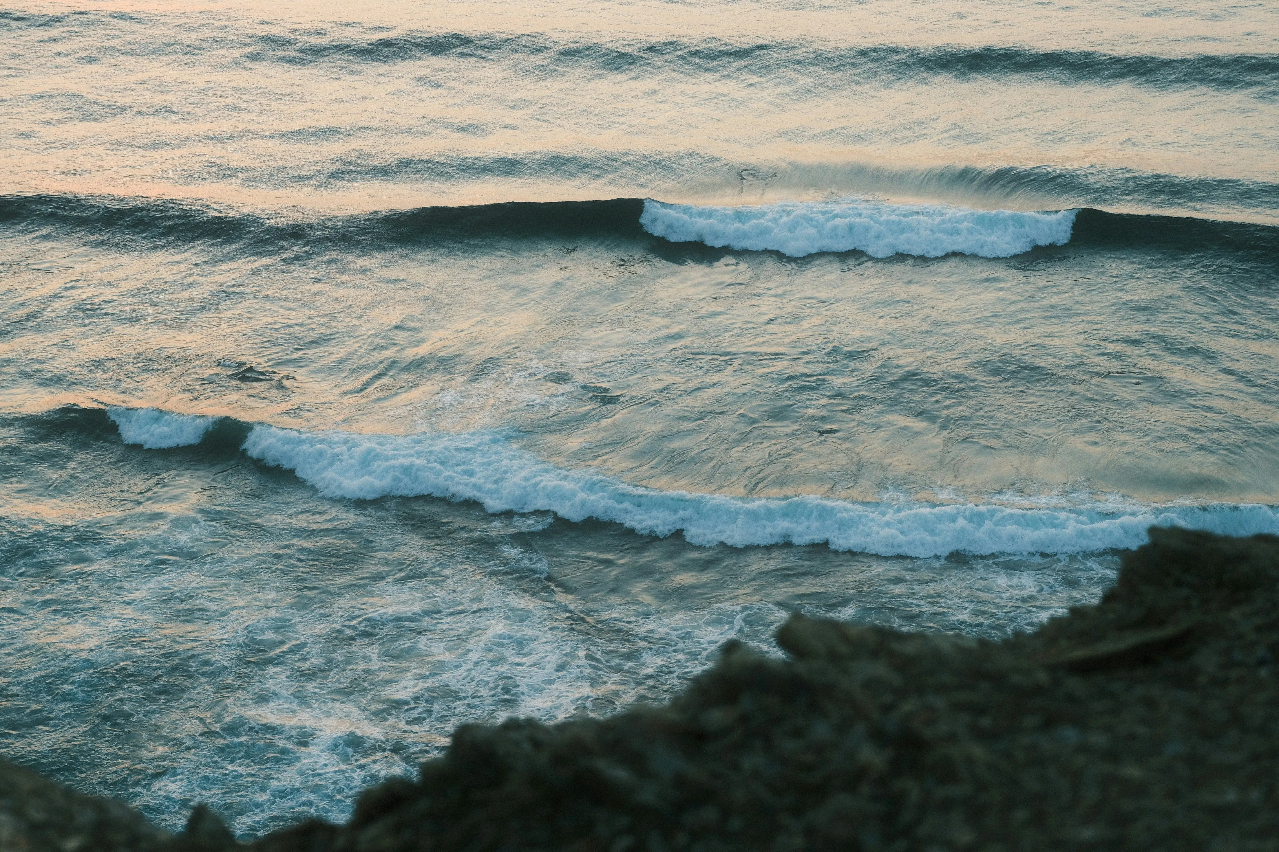 Serene Ocean Waves Gently Kissing the Shoreline