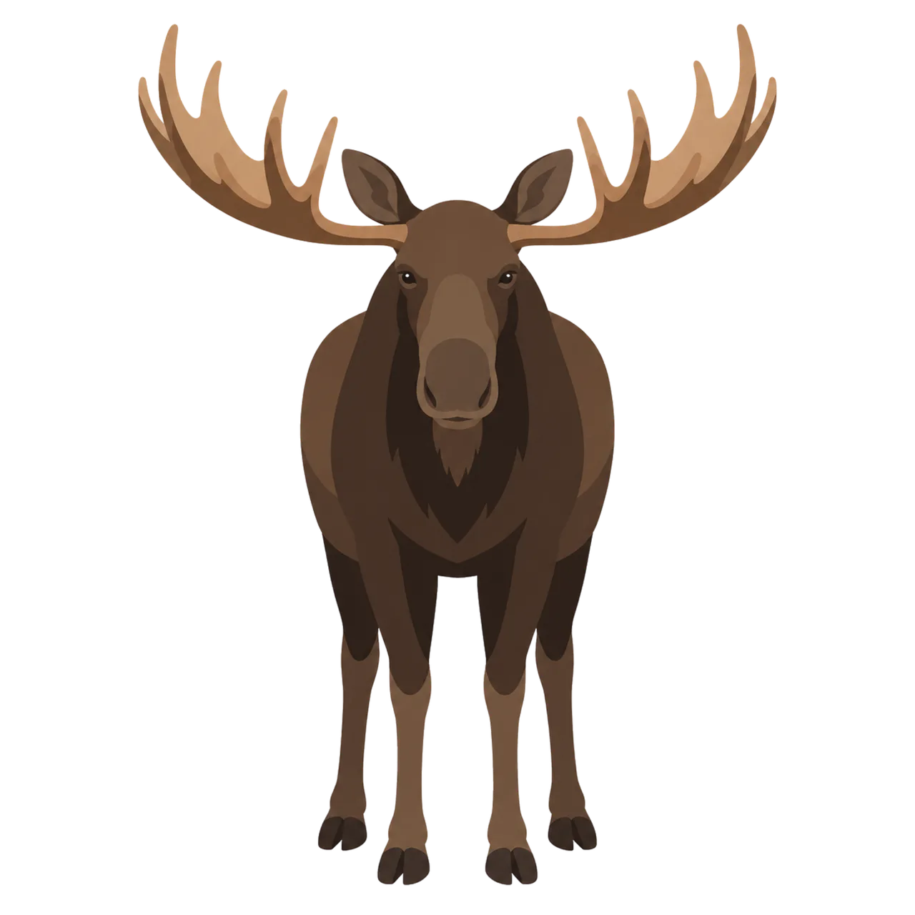 Majestic Moose Illustration: Nature's Gentle Giant