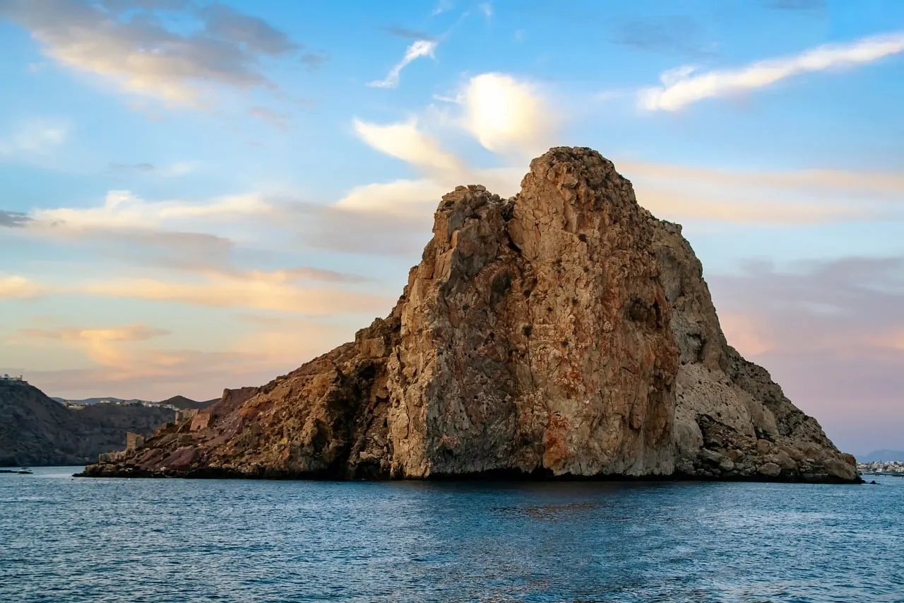 Breathtaking Coastal Serenity: Majestic Island at Golden Hour