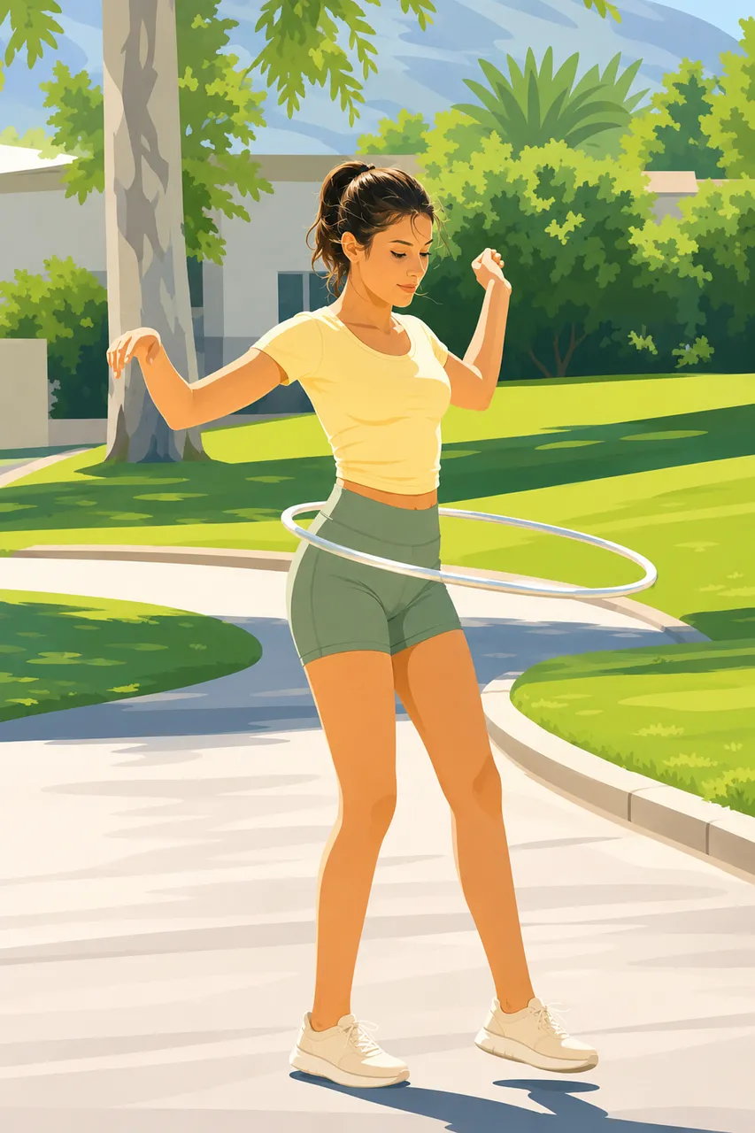 Vibrant Hula Hoop Workout: Healthy Outdoor Fun