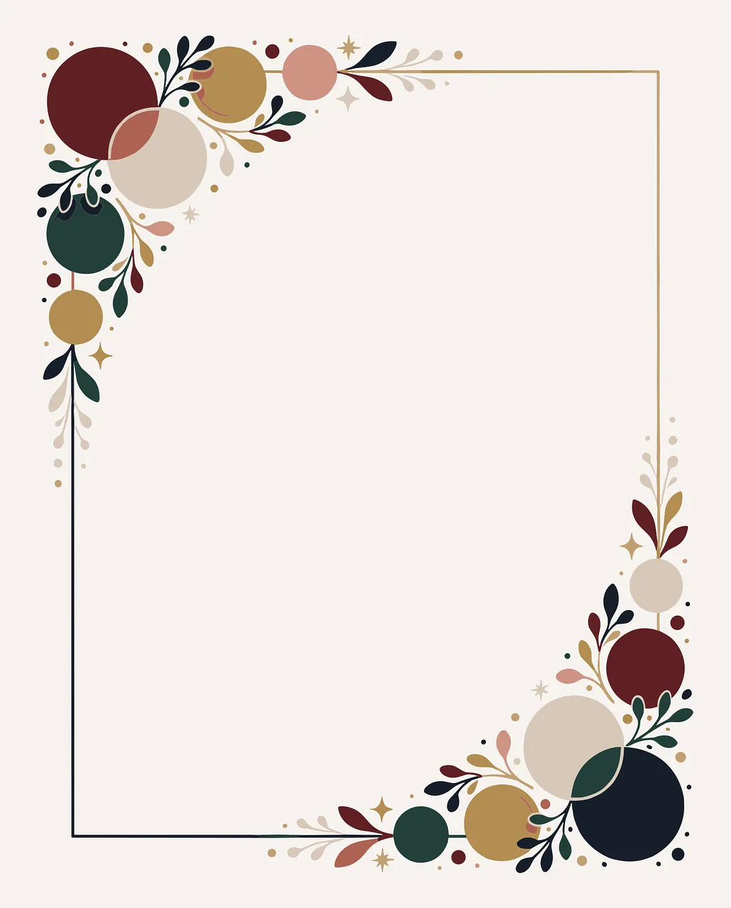 Elegant Boho Floral Frame: Modern Botanical Invitation Template