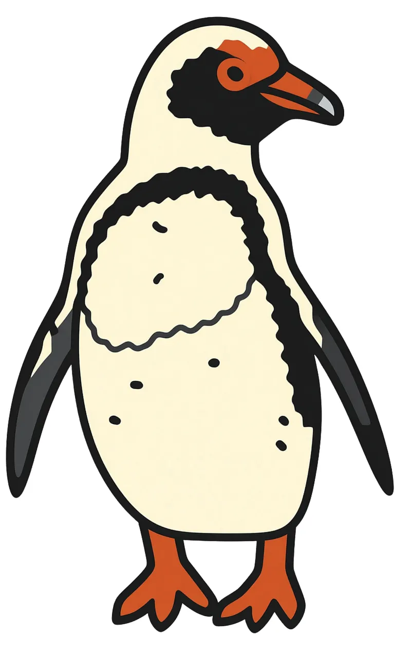 Charming Cartoon Penguin: Adorable Wildlife Illustration for Kids
