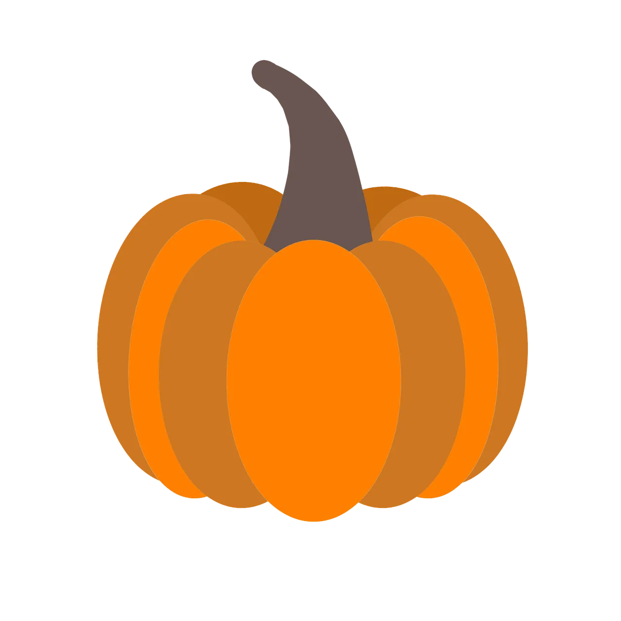 Vibrant Autumn Pumpkin: Minimalist Harvest Design