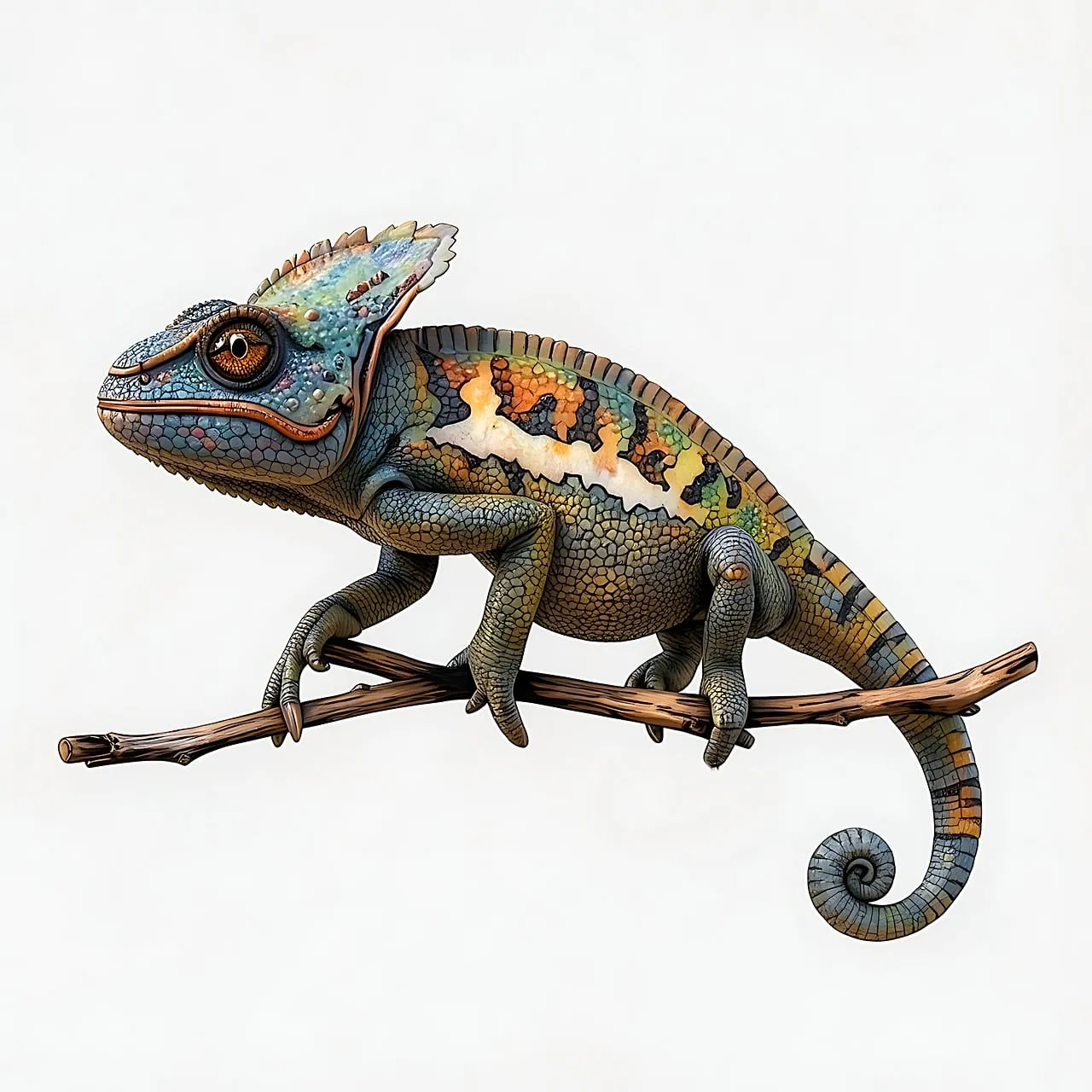 Vibrant Chameleon: Master of Camouflage in Stunning Detail