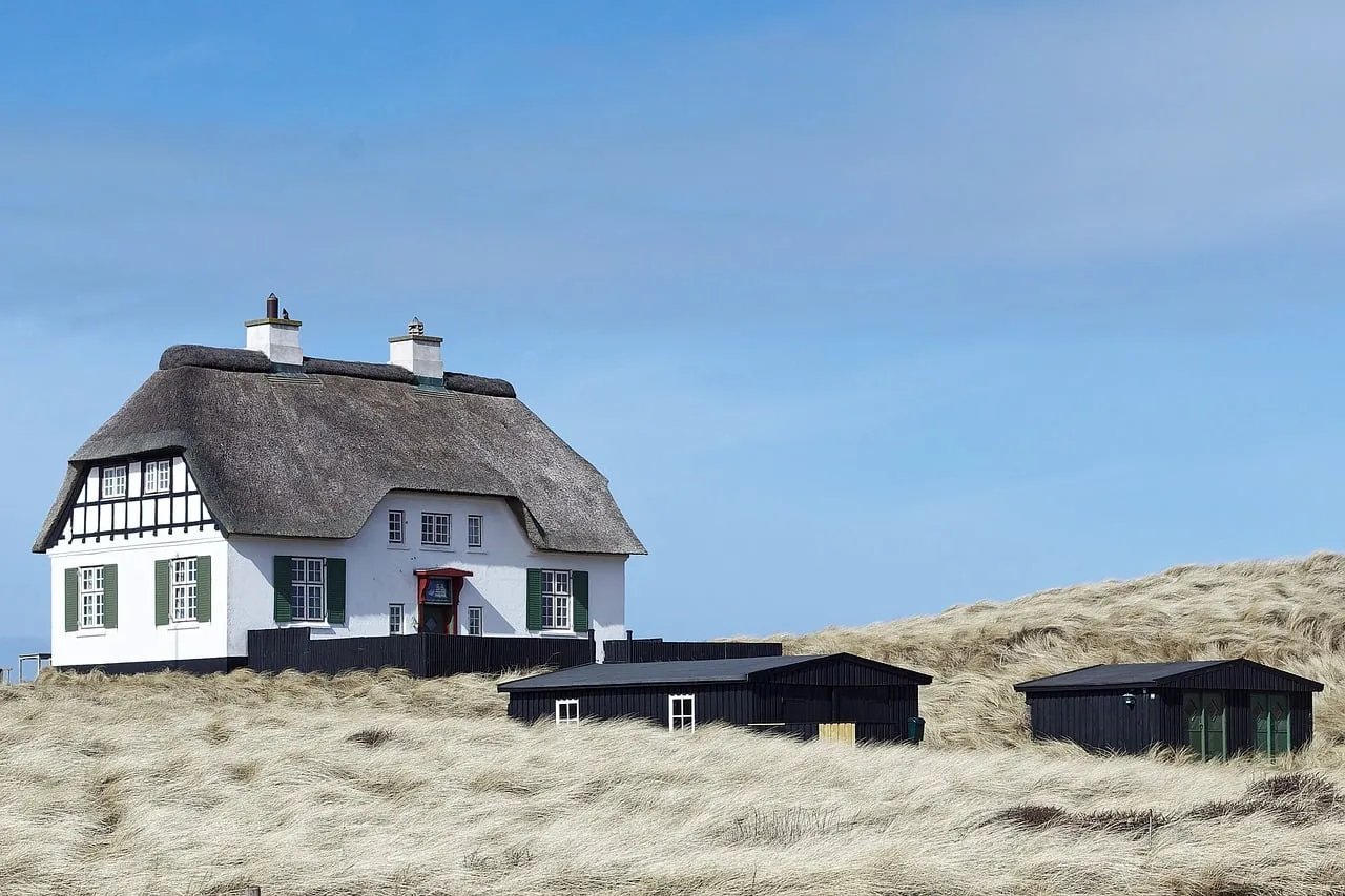 Idyllic Coastal Retreat: Charming Thatched House on Danish Dunes