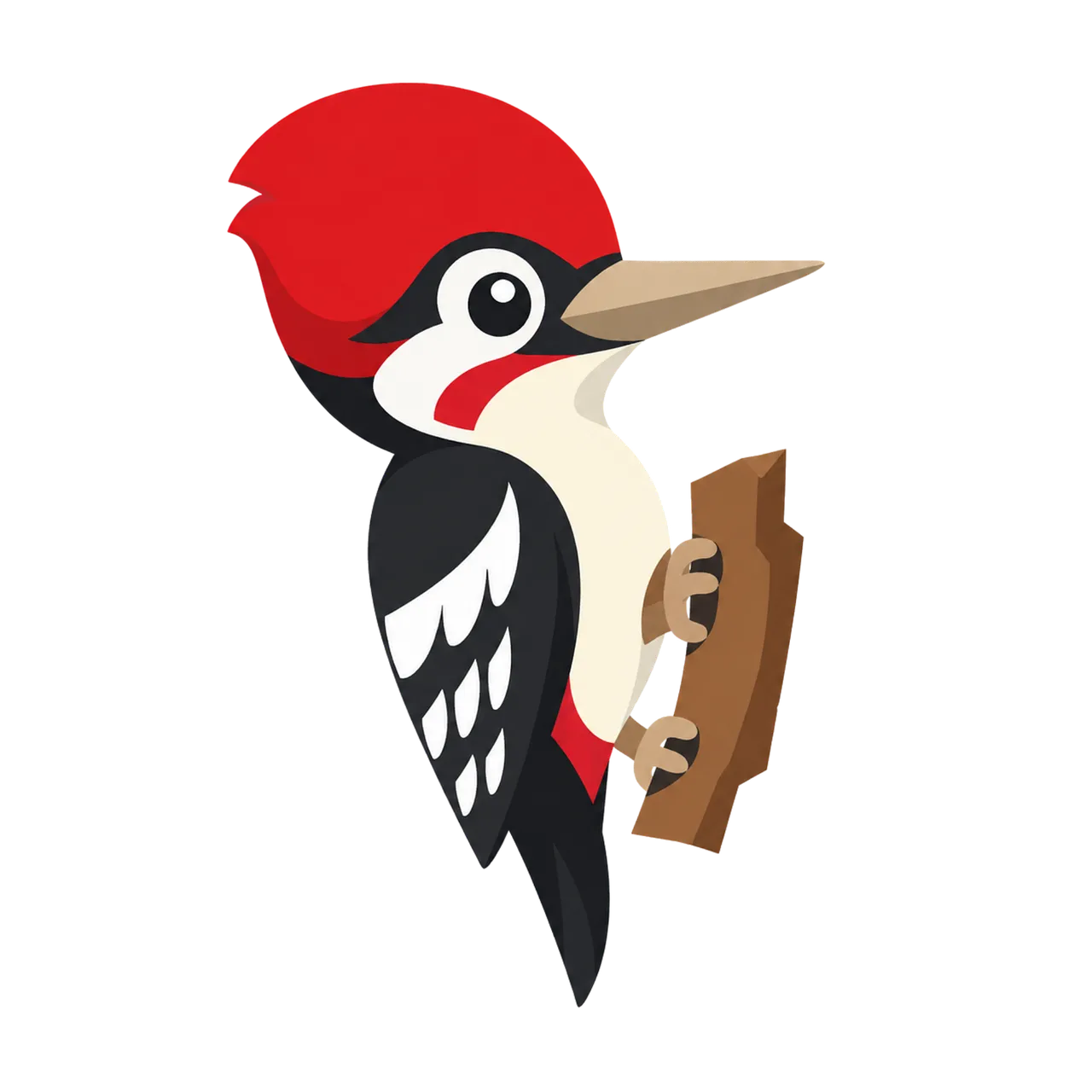 Vibrant Woodpecker Mascot: Forest Bird Illustration