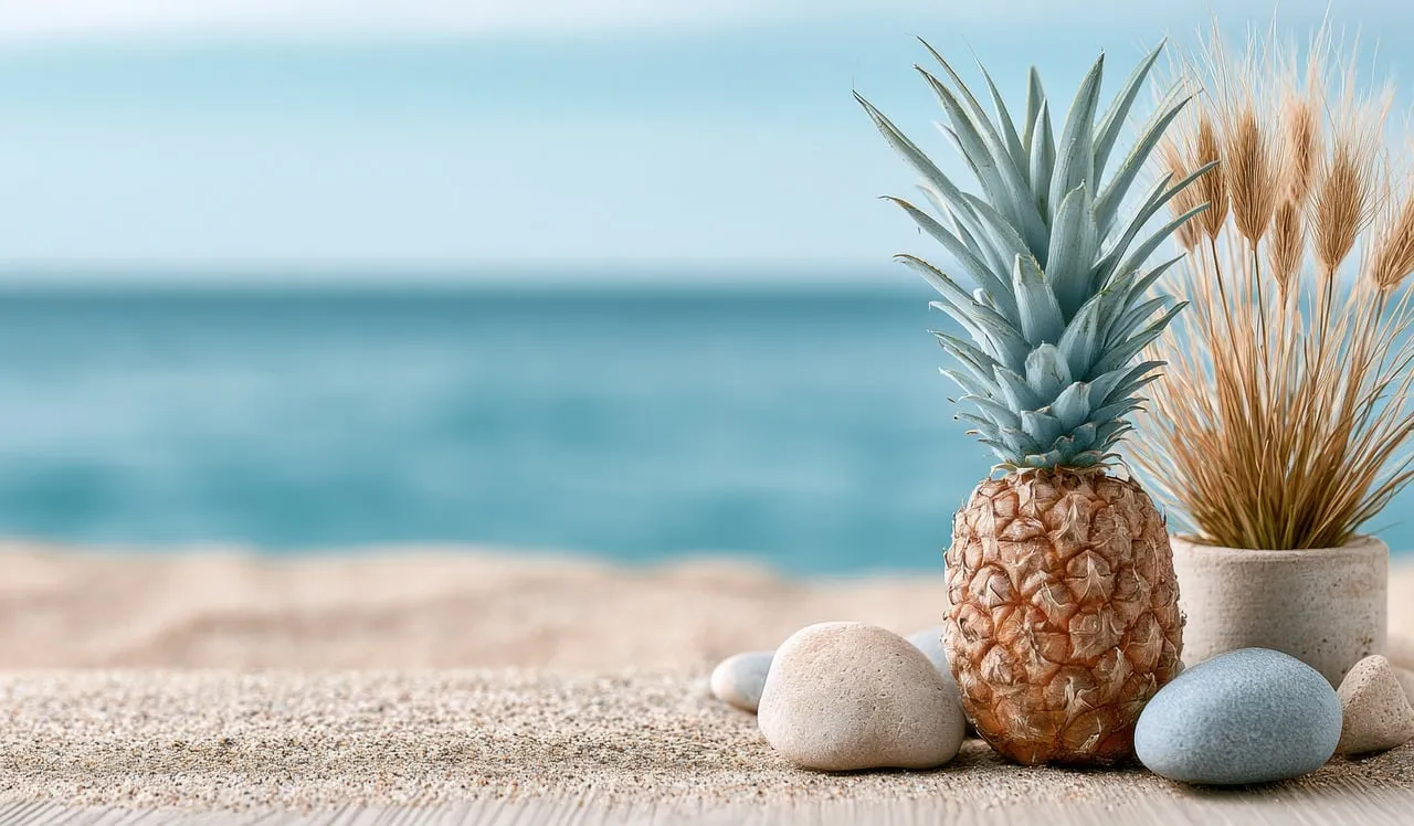 Serene Tropical Escape: Pineapple & Beach Bliss