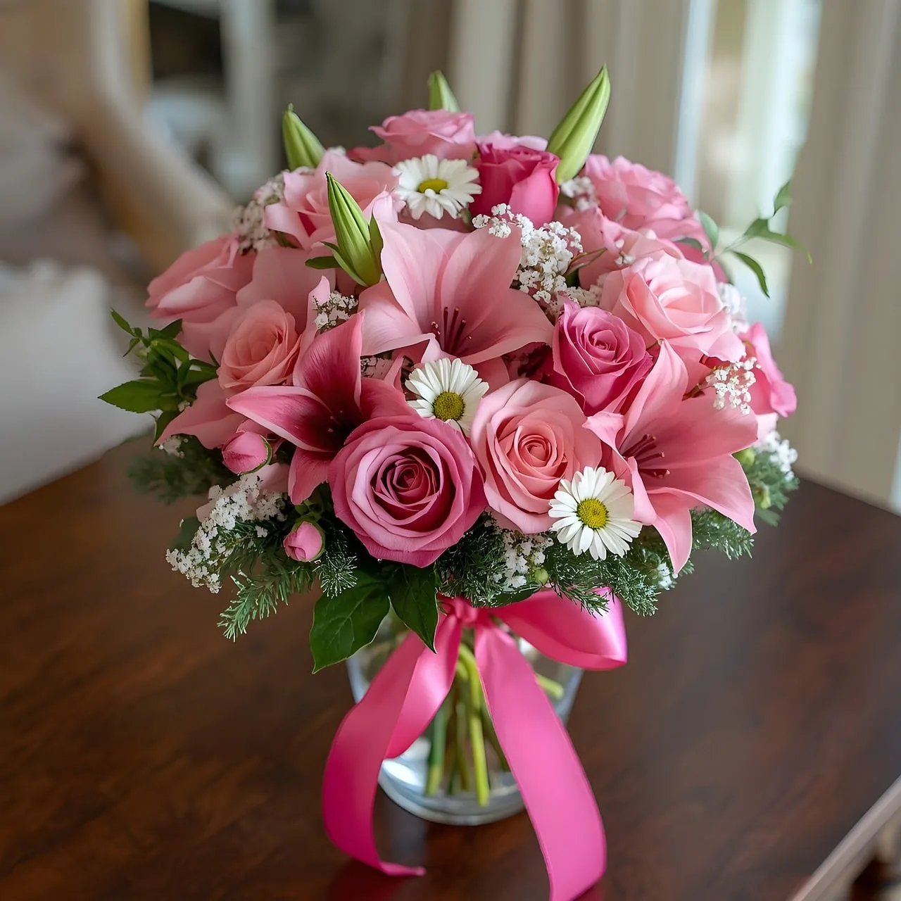 Stunning Pink Floral Bouquet: Elegance for Any Occasion