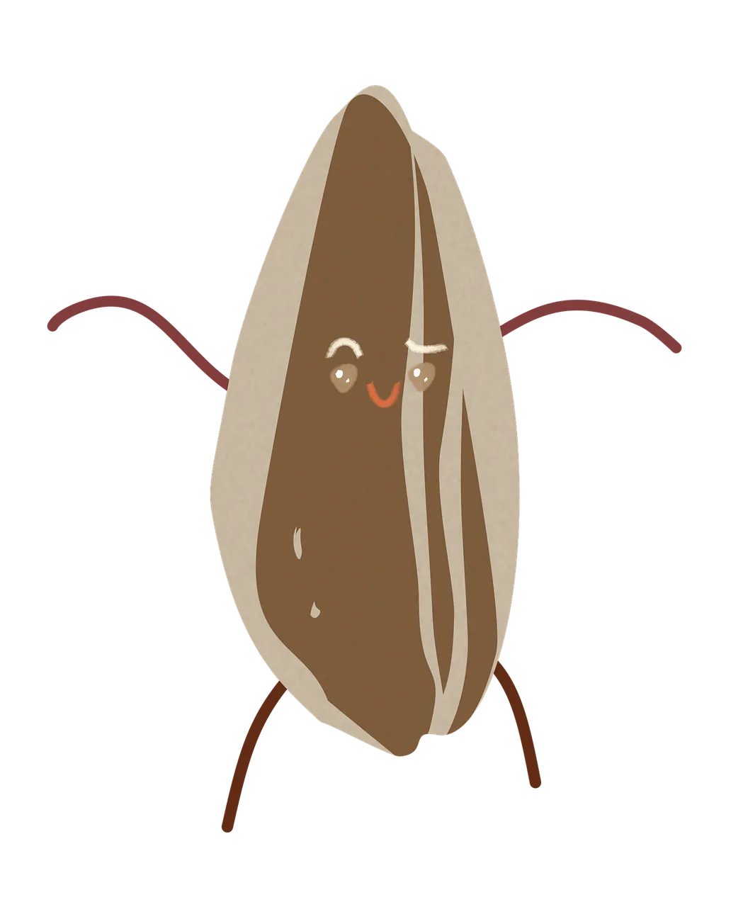 Charming Animated Sunflower Seed Character Dancing Happily