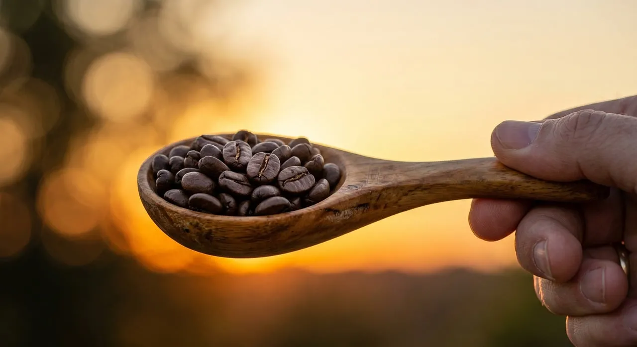 Golden Hour Coffee: Aromatic Beans at Sunset