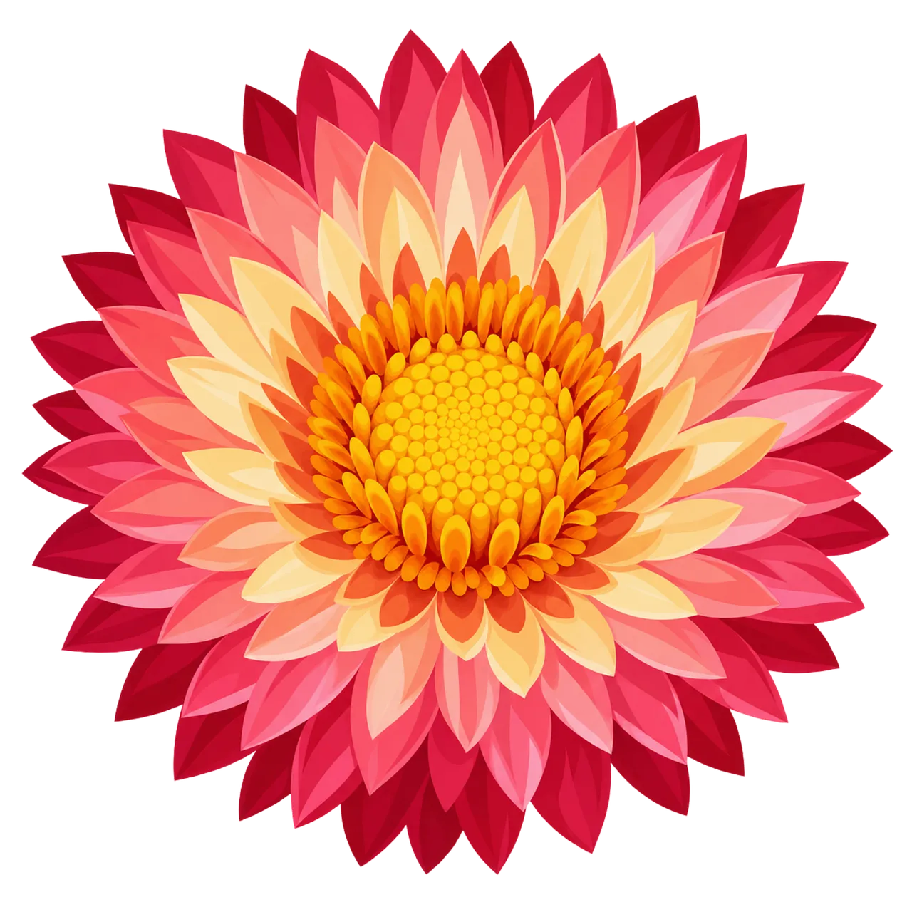 Vibrant Dahlia Bloom: A Symphony of Pink and Yellow Petals