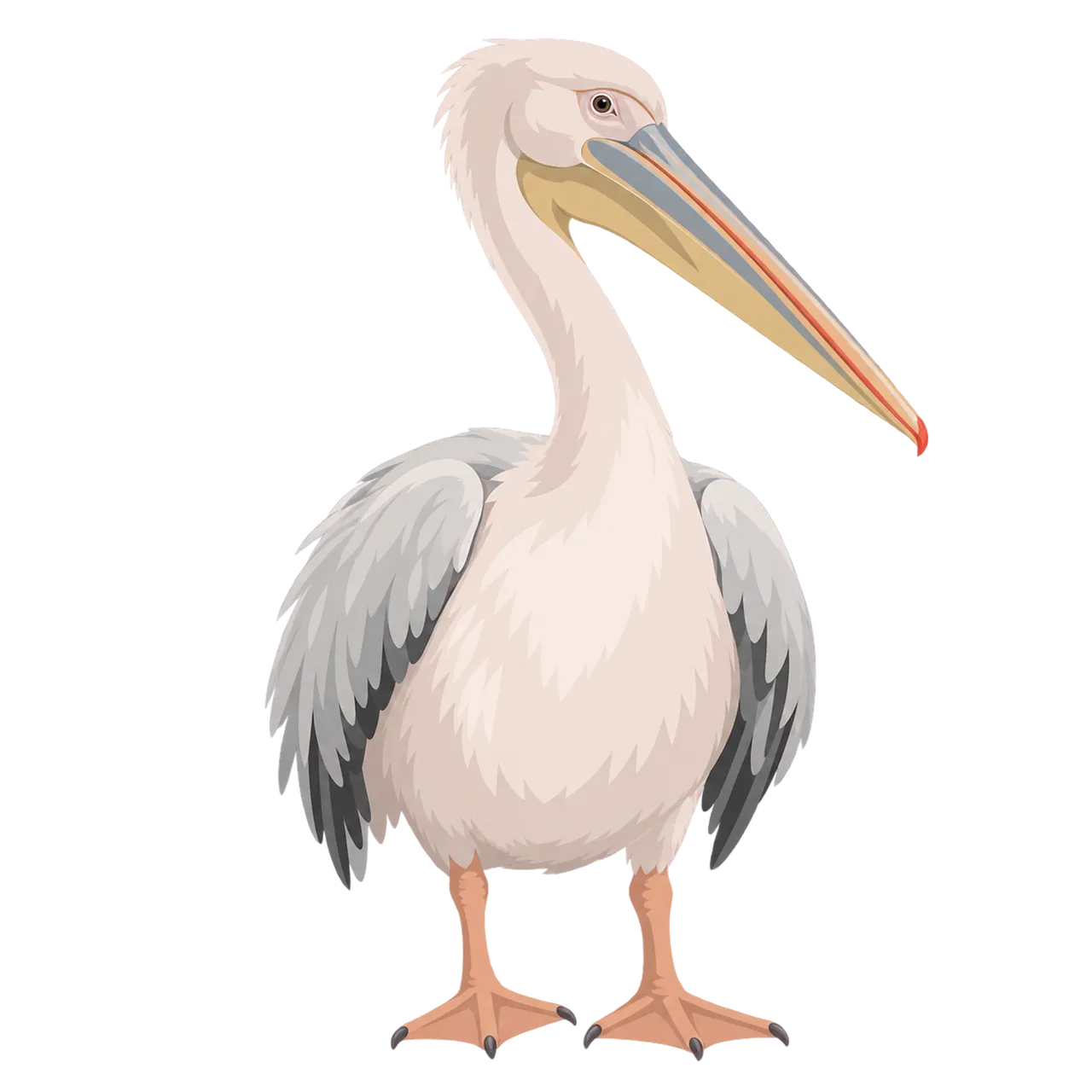 Majestic White Pelican: Wildlife Illustration