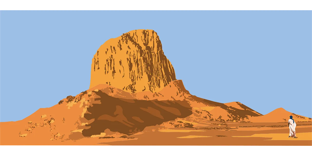 Sahara Solitude: Timeless Tuareg Journey Through Vast Desert Mountains
