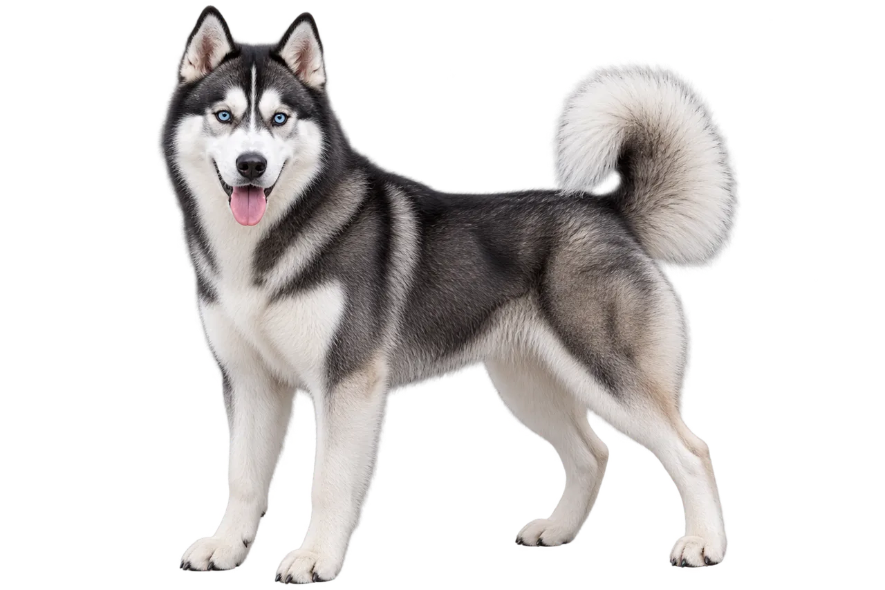 Stunning Blue-Eyed Husky: A Majestic Winter Companion