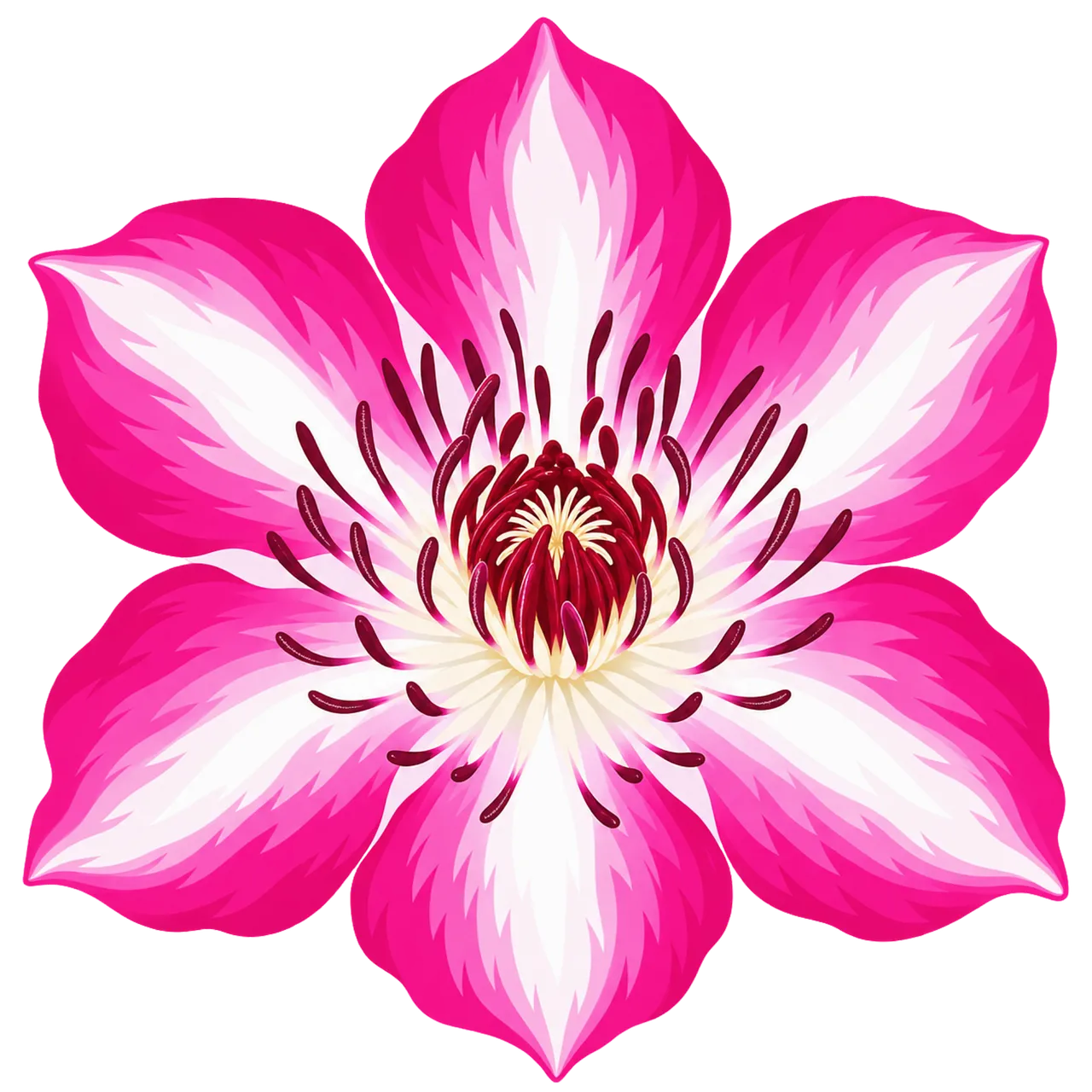 Vibrant Pink Floral Symmetry: A Botanical Masterpiece