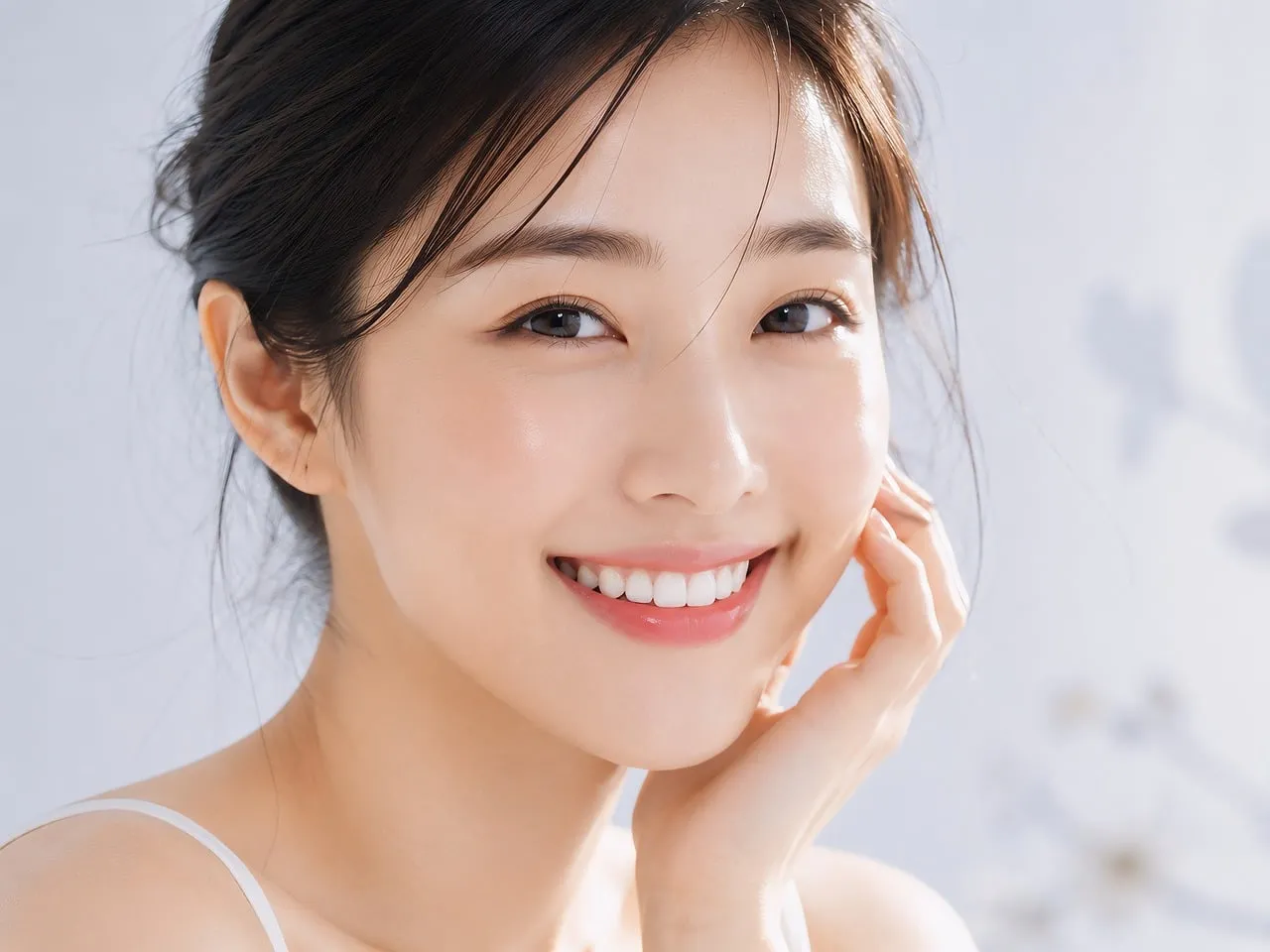 Radiant Glow: Asian Woman's Pure Beauty & Healthy Skin