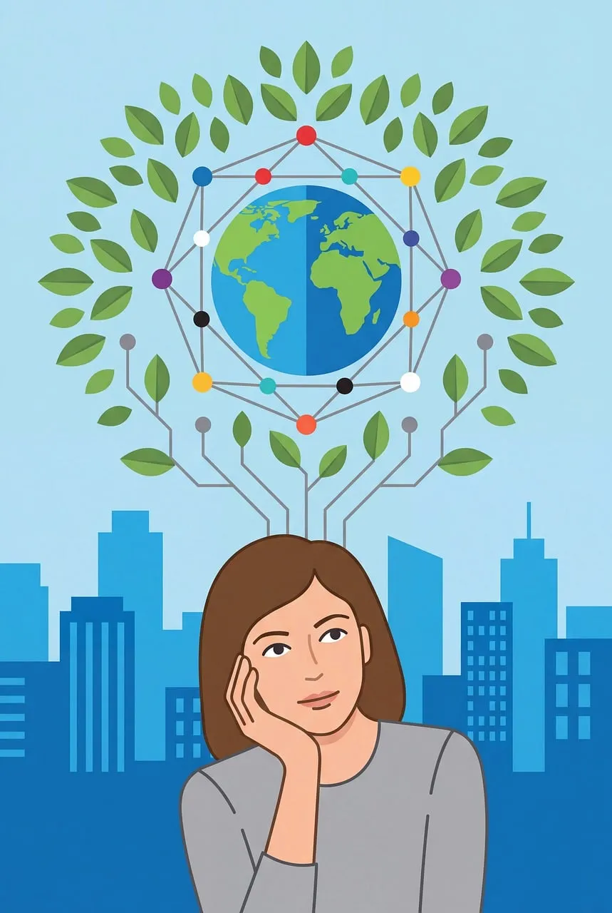 Innovative Ecological Thought: Woman Thinking Sustainable Global Development