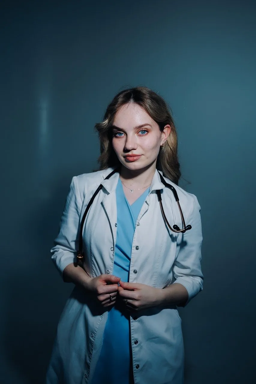 Empathetic Female Doctor Portrait with Stethoscope