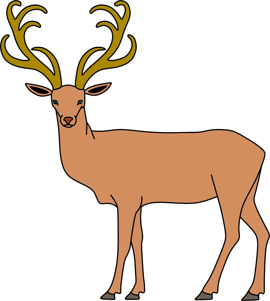 Minimalist Geometric Deer Silhouette: Nature's Elegance Captured